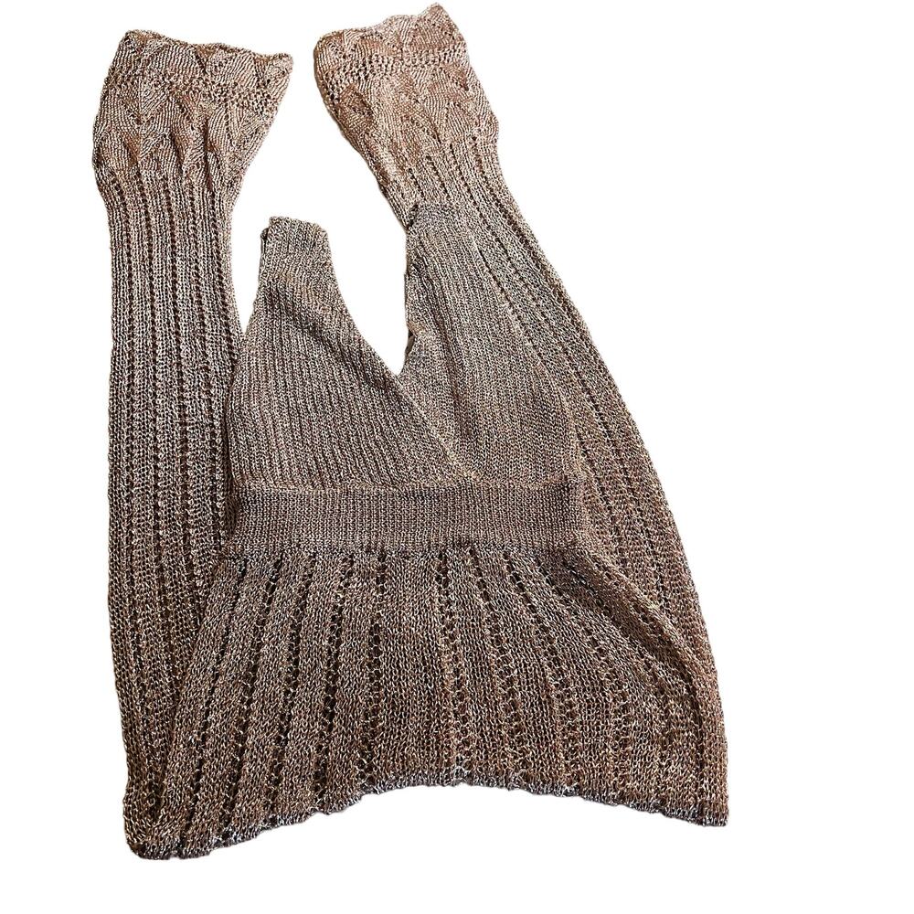 ASOS Glittery Knit Sheer Sleeveless Cover Up Party Jumpsuit Size 6 NWT - Picture 2 of 6